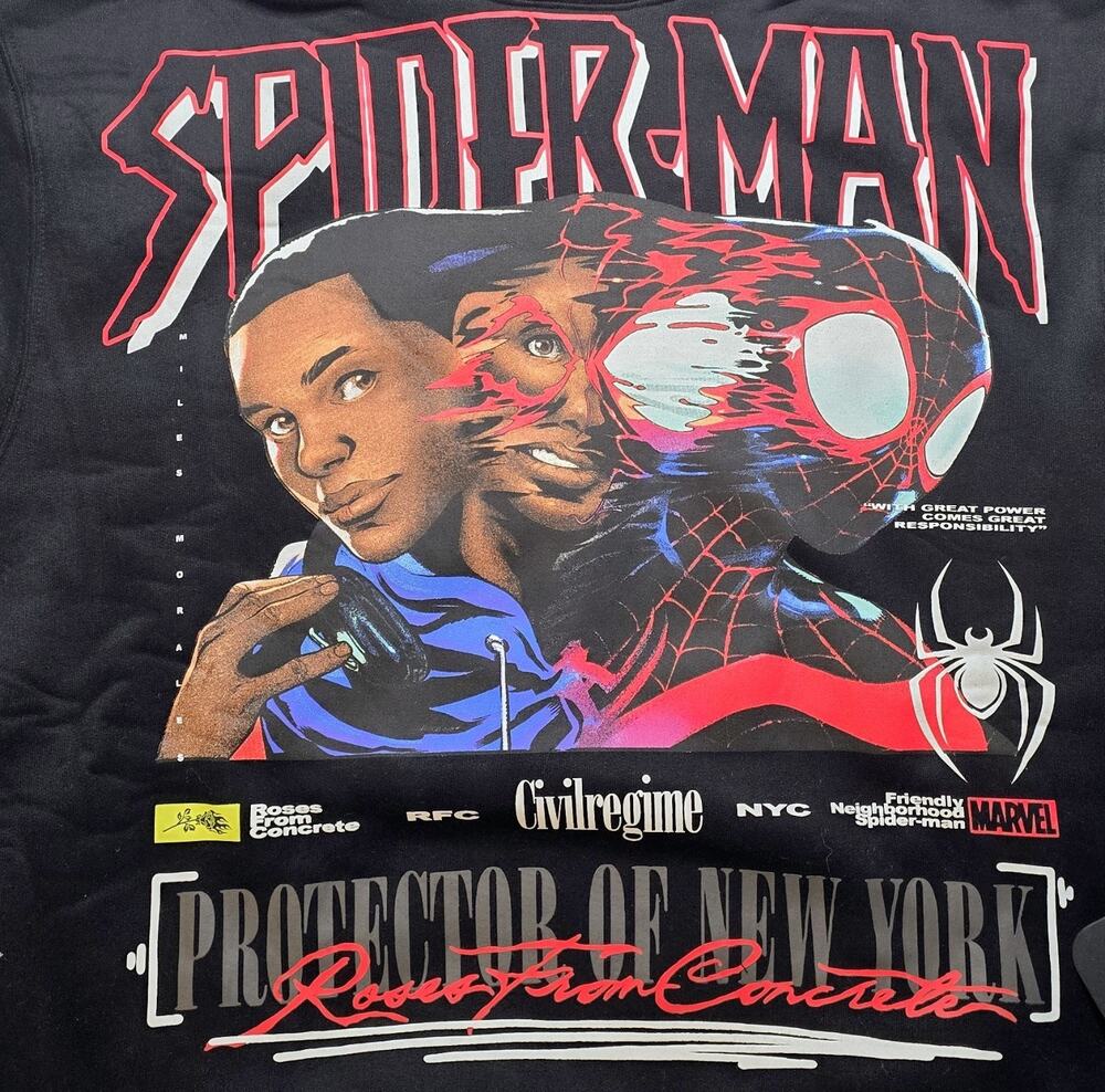 CIVIL REGIME x Miles Morales Spiderman Twisted Chaos Hoodie Men’s Medium
